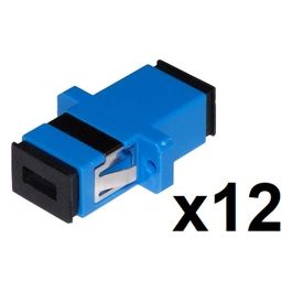Confezione 12 Adattatori Fibra Ottica Sc/Sc Singlemode Simplex Upc