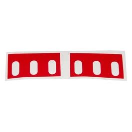 Confezione 5 Coppie Etichette Rosse per Supporti Laterali 19" Multiprese Rack