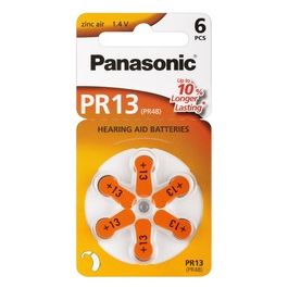 confezione 6 pile a bottone 1,4 volt zinco pr48 (pr13)