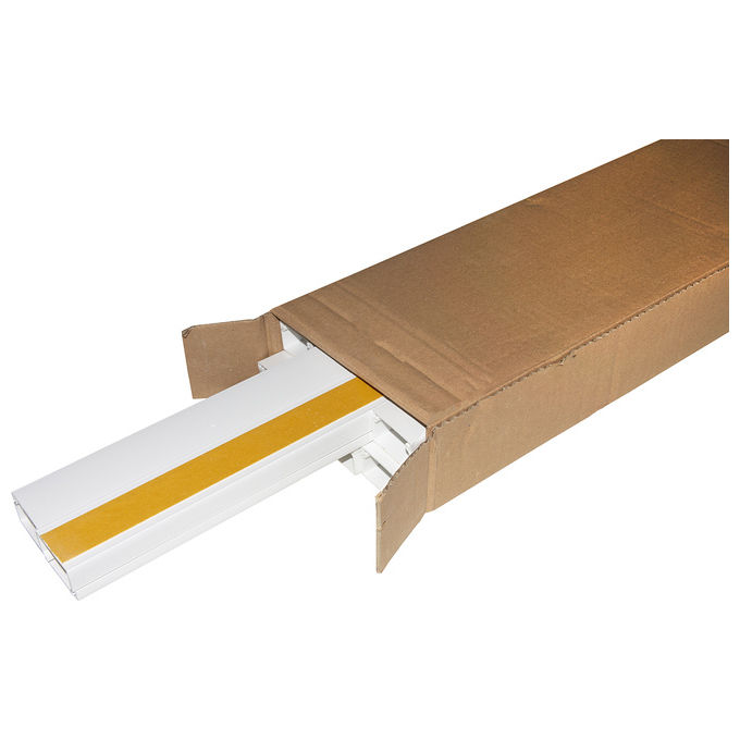 Link Confezione 8 Canaline Passacavi Adesive in Pvc 1mt Dimensioni 40x25mm con Coperchio Scorrevole Bianco 8mt in Totale