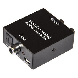 Link Convertitore da Audio Digitale Toslink + Coassiale a Analogico Rca R/L + Connettore Audio 3,5mm