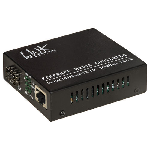 Link convertitore fibra ottica 10/100/1000 con modulo sfp