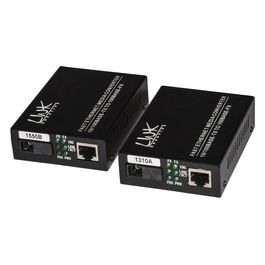 Link coppia media converter 10/100base-t a 100base-fx singlemode wdm singola fibra bidirezionale 1310/1550nm