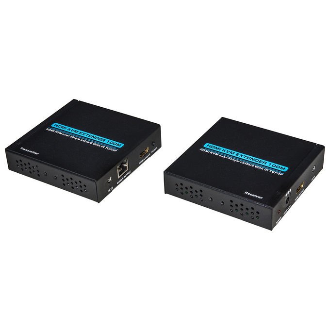 Link estensore kvm per monitor hdmi, tastiera e mouse usb tramite cavo di rete fino a 100 metri anche tramite ip con sensori per telecomando