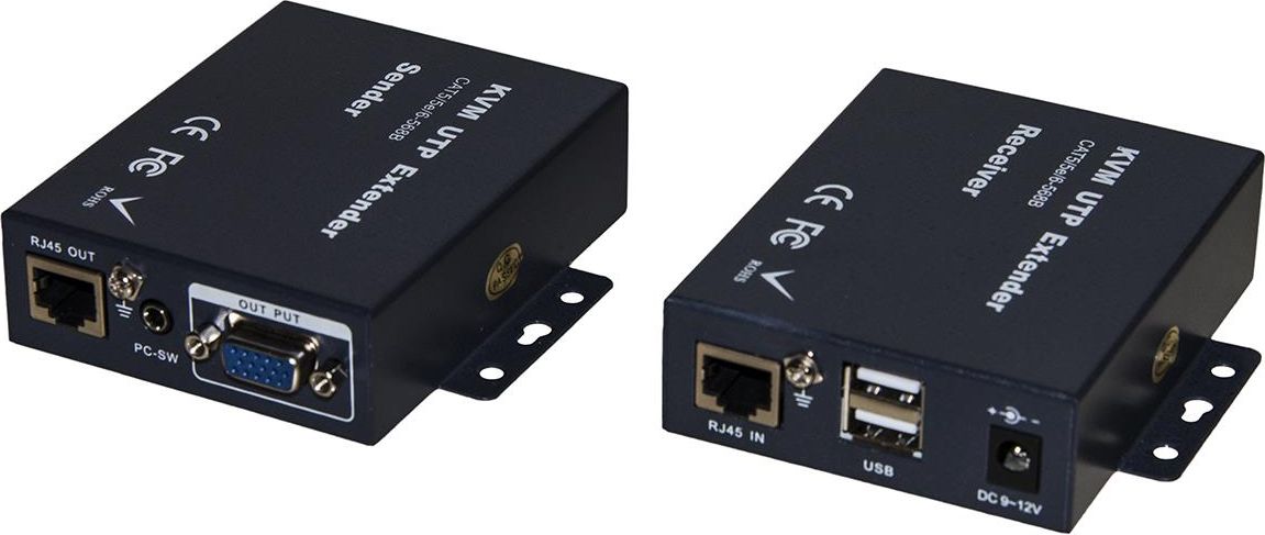 Link estensore kvm per video vga, tastiera e mouse usb + audio 200 mt con cavo di rete