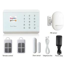 kit allarme con centralina, sensore ir, 2 telecomandi, sensore porta
