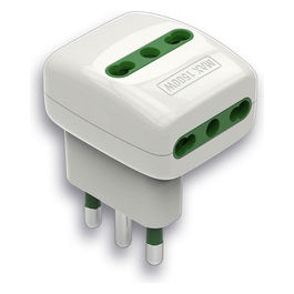 Led Adattatore Triplo Spina 16AT Bianco