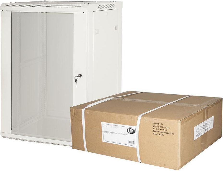 Link LK1915UGF Armadio rack 19'' 15 unità da muro 770x600x450mm grigio disassemblato