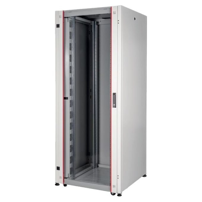 Link LK1922U66PV Armadio Rack per Reti 19'' 22U Colore Grigio Porta Vetro Serie Eavi