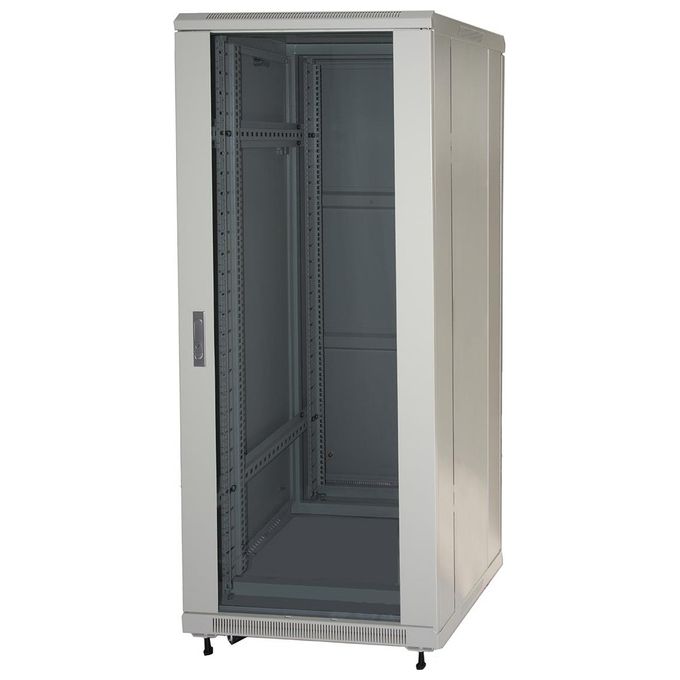 Link LK1927U610GV Armadio rack 19'' 27u 1388x600x1000mm colore grigio porta vetro