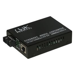 Link media converter rj45 - fibra ottica sc 10/100/1000 multimode 850nm