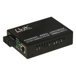 Link media converter rj45 - fibra ottica sc 10/100/1000 singlemode 1310nm