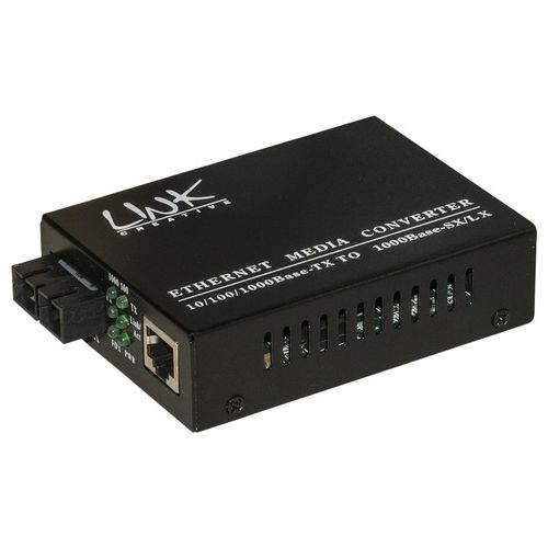 Link media converter rj45 - fibra ottica sc 10/100/1000 singlemode 1310nm