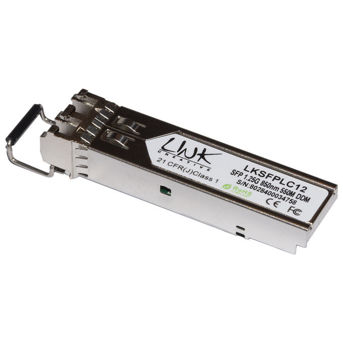 Link Modulo MiniGbic Sfp Multimode Lc Duplex 1000base-sx 850nm 1.25 Gbps 550mt con Ddm per Uso su Huawey