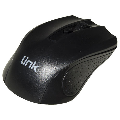 Link mouse wireless con ricevitore usb, pile incluse, dpi regolabili fino a 1600, 4 tasti per pc o notebook