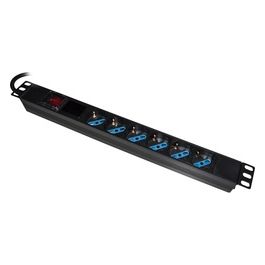 multipresa 6 prese rack 19'' con display per il carico dei dispositivi collegati