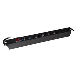 multipresa da rack 19 con 6 prese universali + 3 prese c13 con interruttore spina italiana 16a