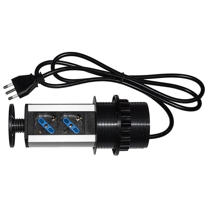 Link multipresa da tavolo a scomparsa con 2 prese 16a femmina ita-schuko