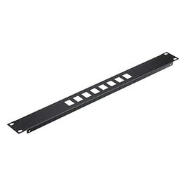 Pannello Patch 19" Vuoto in Metallo per 8 Keystone Jack Nero