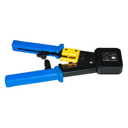 Pinza per Connettori 6-8 Poli con Cavo Passante con Spelafili Anteriore