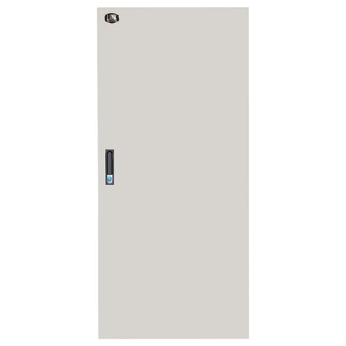 Porta Chiusa in Metallo Pieno con Serratura per Armadio 27u 600mm Grigio