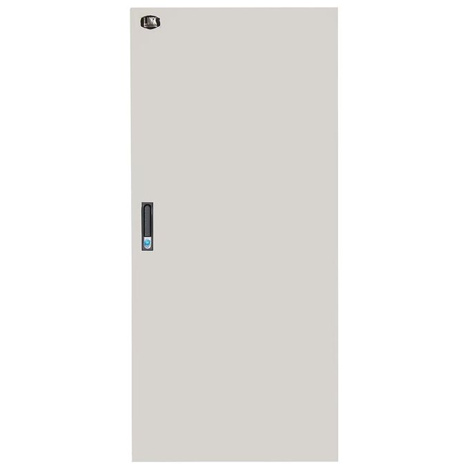 Link Porta Chiusa in Metallo Pieno con Serratura per Armadio Link 27u 600mm Grigio