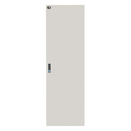 Porta in Metallo Pieno Grigia per Armadi 32u Larghezza 600mm con Serratura