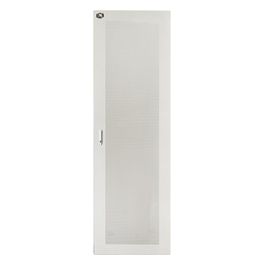 porta in metallo traforata grigia per armadi 42u larghezza 600mm con serratura
