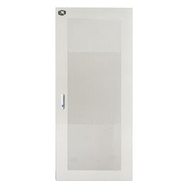 Porta Metallo Traforata con Serratura per Armadio 27u 600mm Grigio