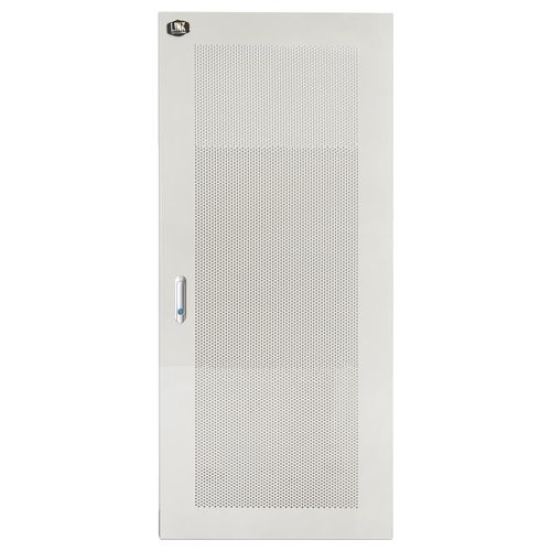 Porta Metallo Traforata con Serratura per Armadio 27u 600mm Grigio