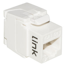Presa Rete Keystone Jack Rj45 Categoria 5e Utp Tooless Bianco 180° Contatti Dorati 50 Micron