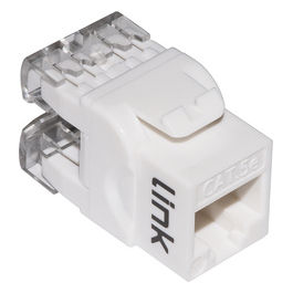 Presa Rete Keystone Jack Rj45 Categoria 5e Utp Bianco 180° Contatti Dorati 50 Micron