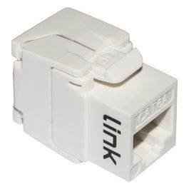 Presa Rete Keystone Jack Rj45 Categoria 6a Utp Tooless Bianco 180° Contatti Dorati 50 Micron
