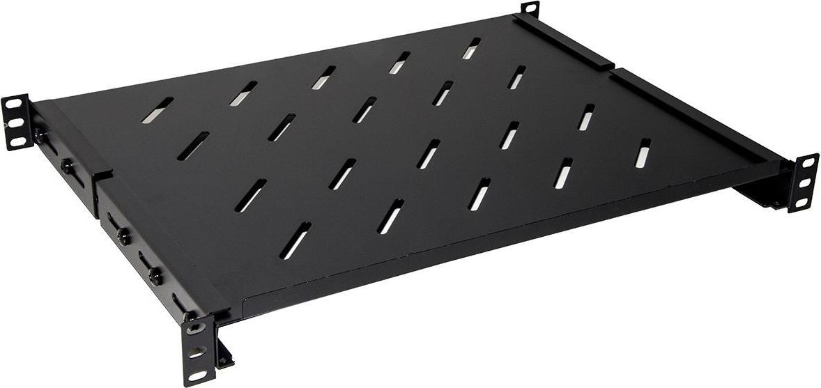 Link ripiano per armadio rack 19'' allungabile 350 mm con 4 agganci nero