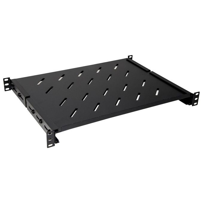 Link ripiano per armadio rack 19'' allungabile 350 mm con 4 agganci nero