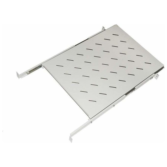 Link ripiano universale per armadio rack estraibile su binari telescopici 1 unita' grigio 650mm.