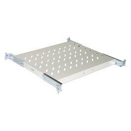 Ripiano Universale per Armadio Rack 19" Allungabile 370-450mm con 4 Agganci Grigio