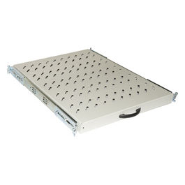 Ripiano Universale per Armadio Rack Estraibile su Binari Telescopici 1 Unita' Grigio 370mm