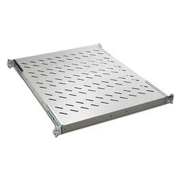 Ripiano Universale per Armadio Rack 19" Allungabile 570mm con 4 Agganci Grigio