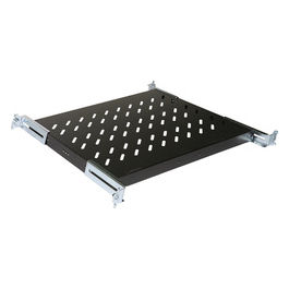 Ripiano Universale per Armadio Rack 19" Allungabile 570mm con 4 Agganci Nero