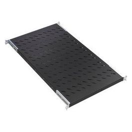 Ripiano Universale per Armadio Rack 19" Allungabile 720mm con 4 Agganci Nero