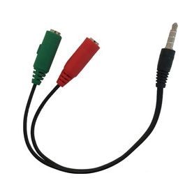 Link Sdoppiatore Audio per Cuffie e Microfono con Doppio Connettore Audio 3.5mm su Singolo Connettore