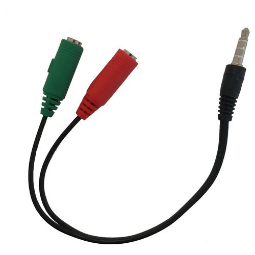 Link Sdoppiatore Audio per Cuffie e Microfono con Doppio Connettore Audio 3.5mm su Singolo Connettore