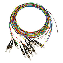 Link Set 12 Cavi Pigtail Fibra Ottica Colorati Connettori St Om3 Simplex 2mt