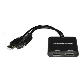 Link Splitter 2 Porte Displayport con Alimentazione Usb e Funzione Mst