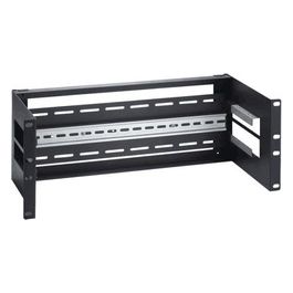 Link staffa 4u per armadi 19 per installazione dispositivi su guida din rail  colore nero