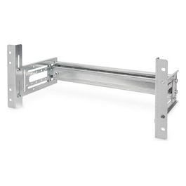 LINK supporto guida din 4u, 178x483x223 mm, galvanized incl. din rail, variable depth and height
