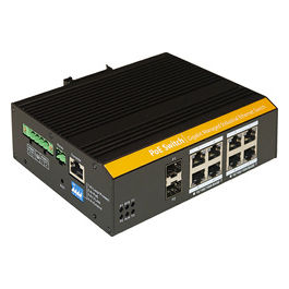 Switch Industriale Managed Layer 2 con 8 Porte Gigabit Poe Max 46W per Porta con 2 Porte UpSfp Gigabit