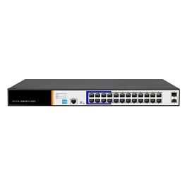switch di rete 24 porte gigabit poe 300 watt + 2 porte sfp e una porta console rj45 layer 2