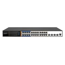 switch di rete 24 porte poe 400 watt + 4 porte sfp gigabit e una porta console layer 3